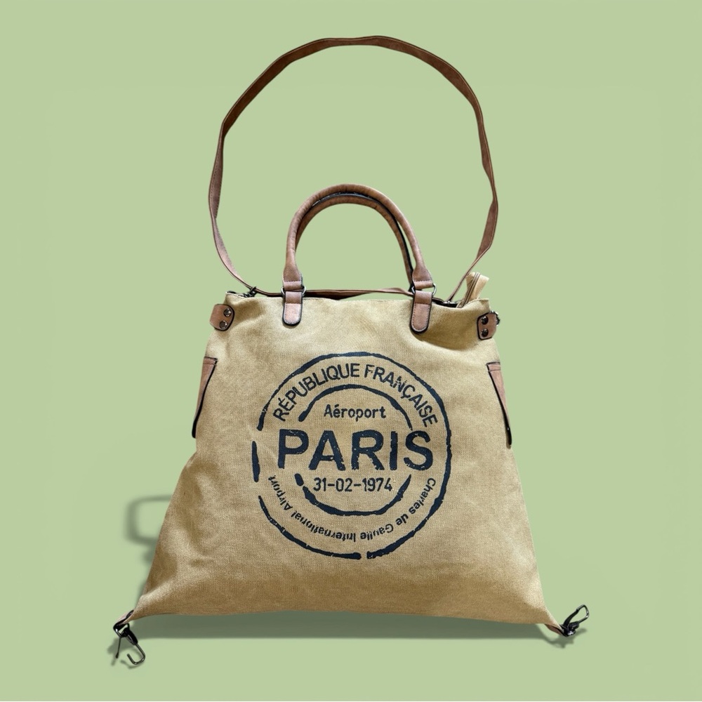 Brand new! Beige Paris Print Tote Bag. Very durable and waterproof interior.